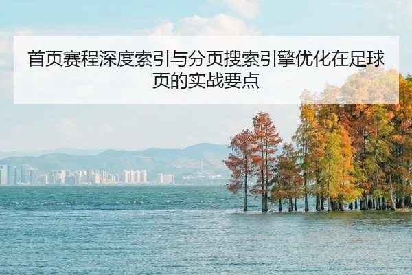 首页赛程深度索引与分页搜索引擎优化在足球页的实战要点